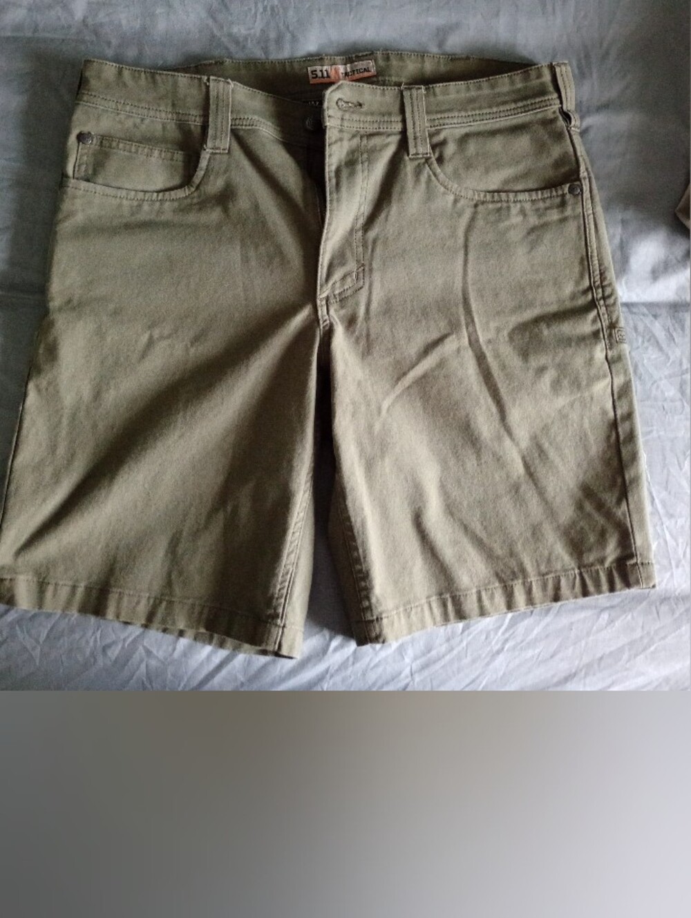 5.11 Tactical Olive Green Flat-Front Men's Shorts Size 34